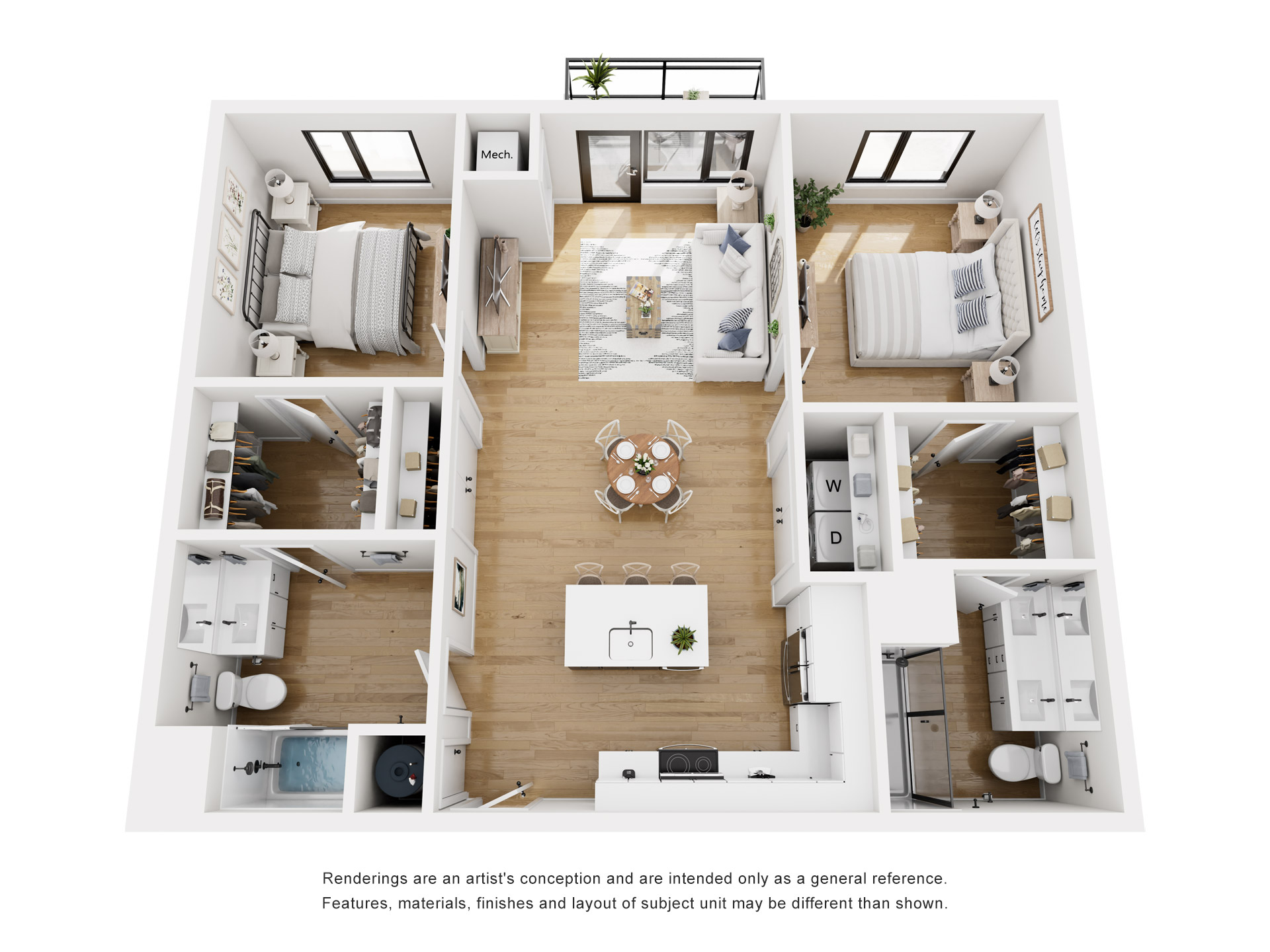 Floor plan layout diagram for B3-1147